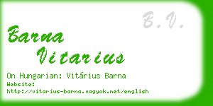 barna vitarius business card
